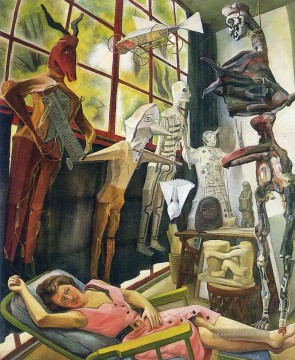 Diego Rivera Werke - Das Atelier des Malers 1954 Diego Rivera